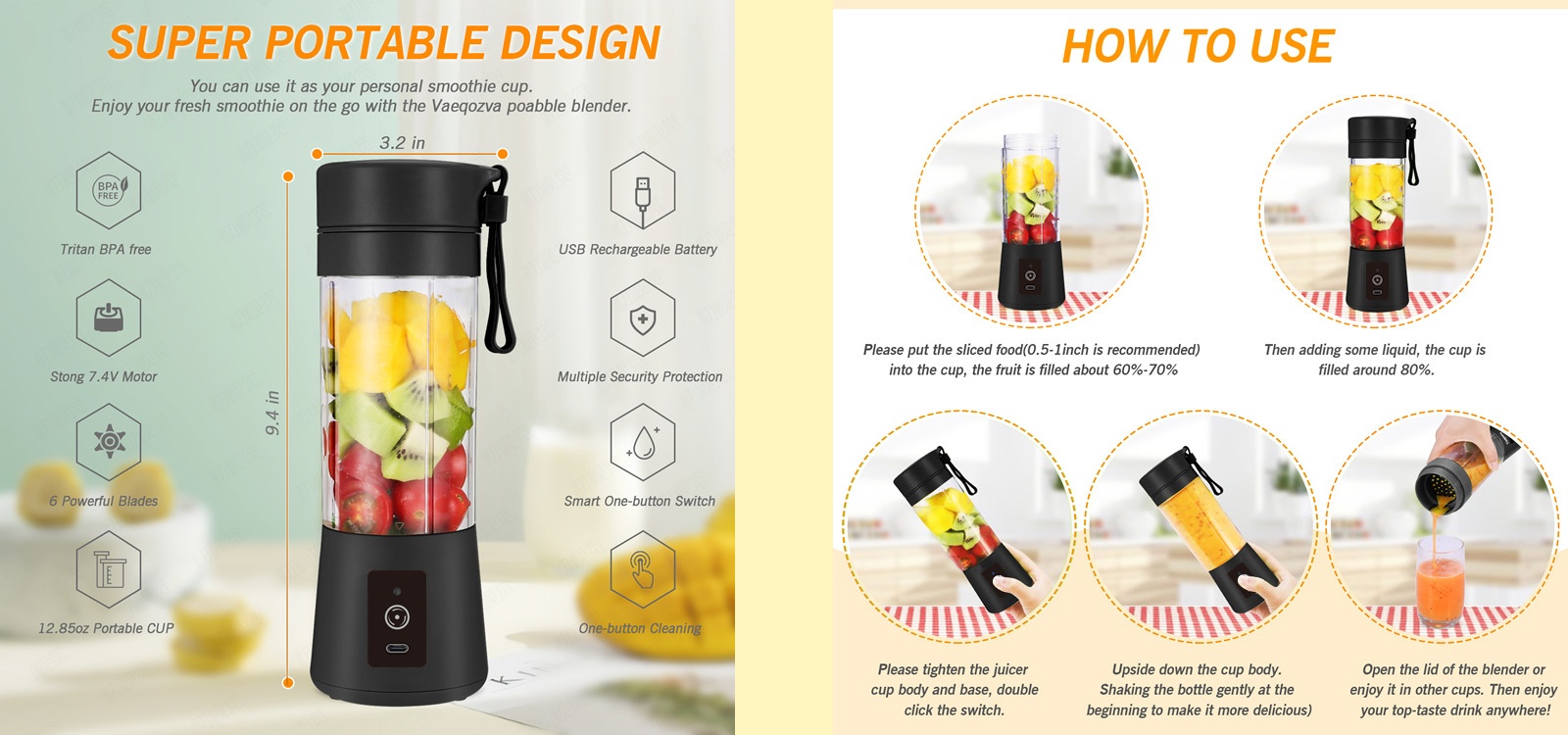 Dropship portable juice blender recommend