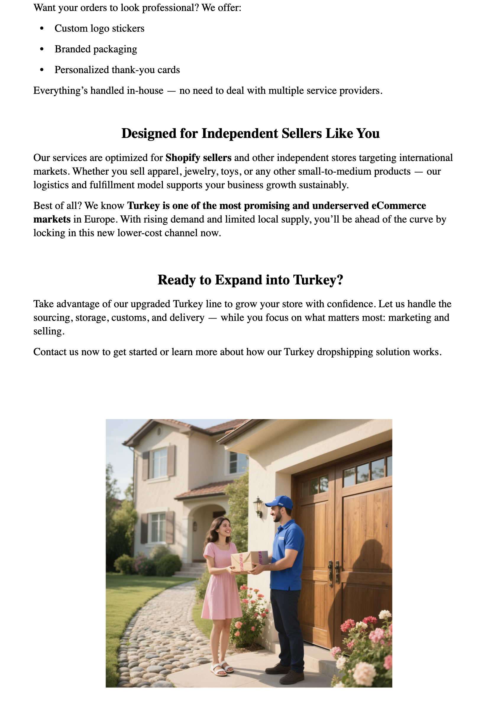 Reliable dropshipping agent with end-to-end support for global sellers